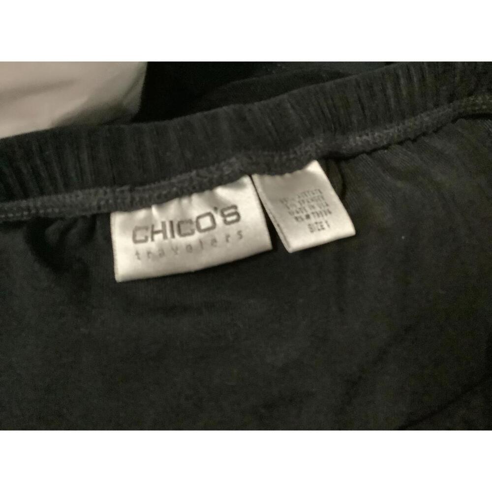 Chico's Black Wrap Skirt with Fringe